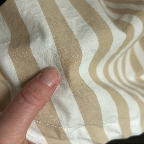 Gap Stripe MIDI Tank Dress Cotton Size Small Khaki White Summer Vacation Coastal - Picture 11 of 12